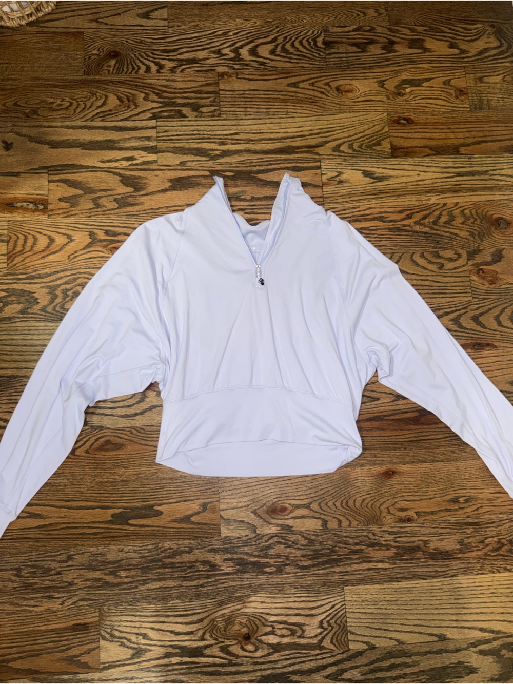 lululemon athletica light purple Half-Zip Cropped Pullover